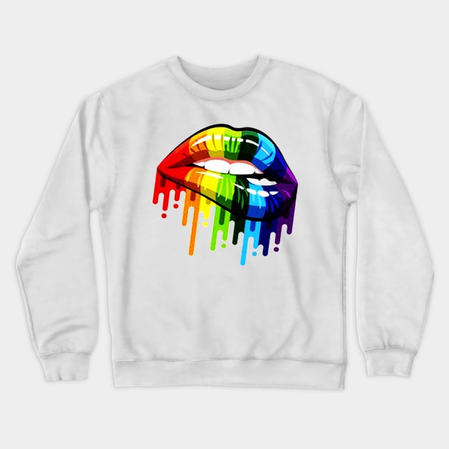 Gay Pride Crewneck Sweatshirt by rosposaradesignart